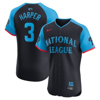 Men's National League Bryce Harper Navy 2024 MLB All-Star Game Elite Player Jersey Men's National League Bryce Harper Navy 2024 MLB All-Star Game Elite Player Jersey
