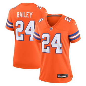 Women's Denver Broncos Champ Bailey Orange Mile High Collection 1977 Throwback Retired Player Game Jersey Women's Denver Broncos Champ Bailey Orange Mile High Collection 1977 Throwback Retired Player Game Jersey