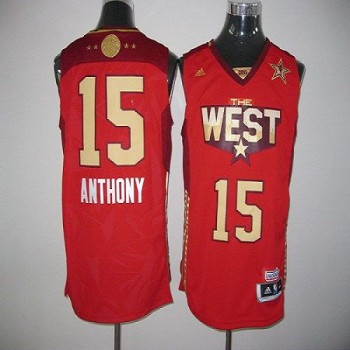 2011 All Star Nuggets #15 Carmelo Anthony Red Stitched NBA Jersey 2011 All Star Nuggets #15 Carmelo Anthony Red Stitched NBA Jersey