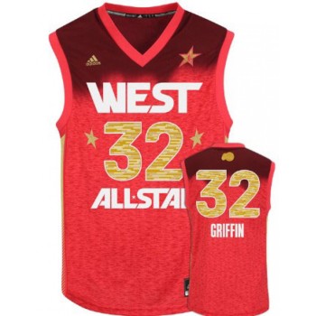 2012 All Star Clippers #32 Blake Griffin Red Stitched NBA Jersey