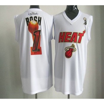 2012 NBA Finals Heat #1 Chris Bosh White Stitched NBA Jersey 2012 NBA Finals Heat #1 Chris Bosh White Stitched NBA Jersey