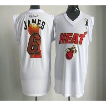2012 NBA Finals Heat #6 LeBron James White Stitched NBA Jersey 2012 NBA Finals Heat #6 LeBron James White Stitched NBA Jersey
