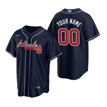 Youth Atlanta Braves Navy Cool Base Custom Jersey Youth Atlanta Braves Navy Cool Base Custom Jersey