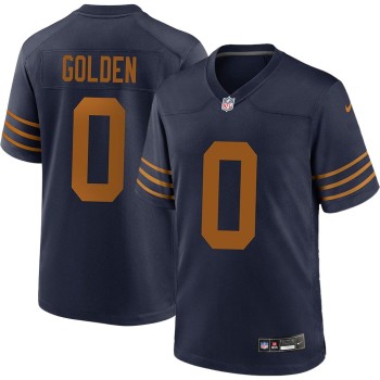 Men's Green Bay Packers #0 Matthew Golden Navy Game Player Jersey