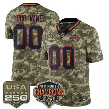Youth Chicago Bears Camo 2026 Salute to Service Vapor F.U.S.E. Limited Custom Jersey