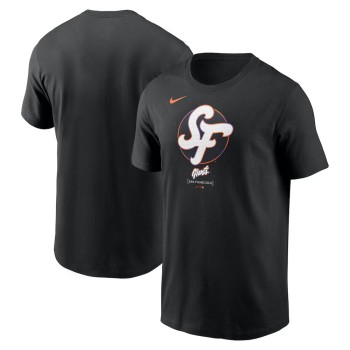 Men's San Francisco Giants Nike Black 2025 City Connect Large Logo T-Shirt