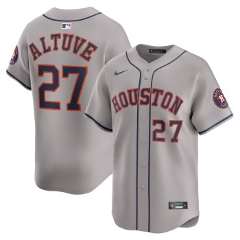 Men's Houston Astros #27 Jose Altuve Nike Gray Road Limited Player Jersey Men's Houston Astros #27 Jose Altuve Nike Gray Road Limited Player Jersey