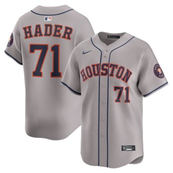 Men's Houston Astros #71 Josh Hader Gray Road Limited Jersey Men's Houston Astros #71 Josh Hader Gray Road Limited Jersey