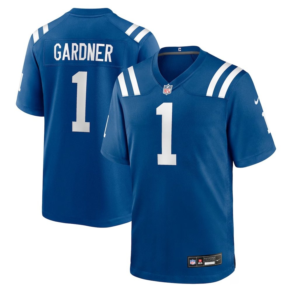 Men's Indianapolis Colts #1 Ahmad Sauce Gardner Royal Team Game Jersey