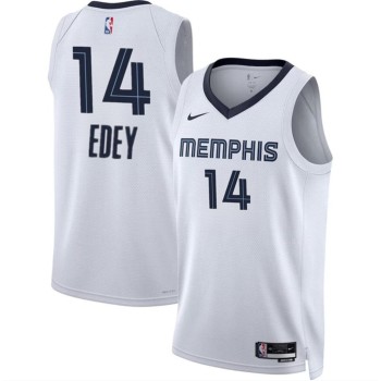 Men's Memphis Grizzlies #14 Zach Edey White 2024 Draft Association Edition Stitched Jersey Men's Memphis Grizzlies #14 Zach Edey White 2024 Draft Association Edition Stitched Jersey