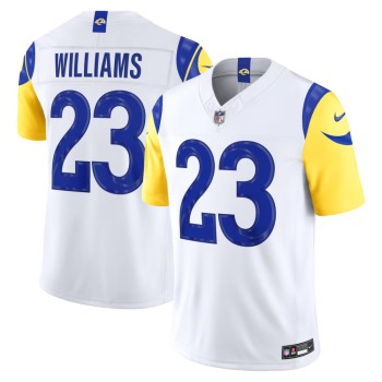 Men's Los Angeles Rams #23 Kyren Williams White Vapor F.U.S.E. Sewn Down Limited Jersey