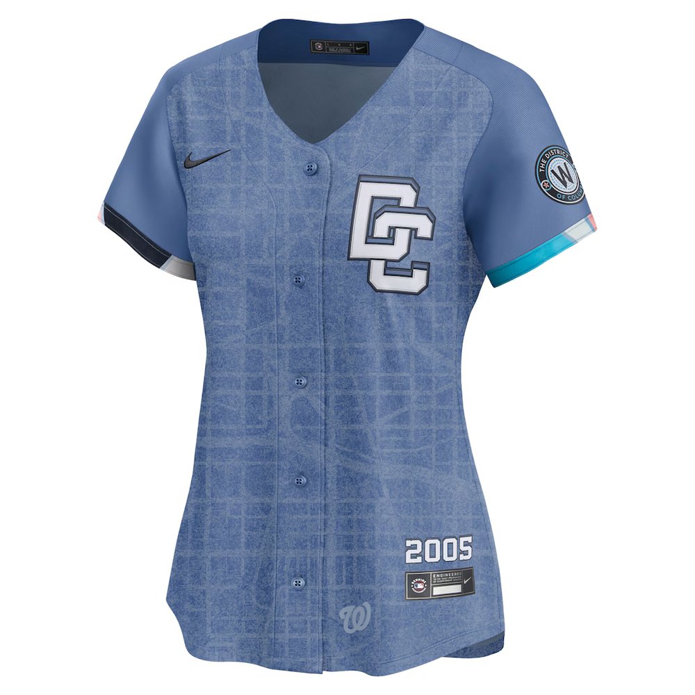 Women's Washington Nationals #5 CJ Abrams Nike Blue 2025 City Connect Limited Jersey