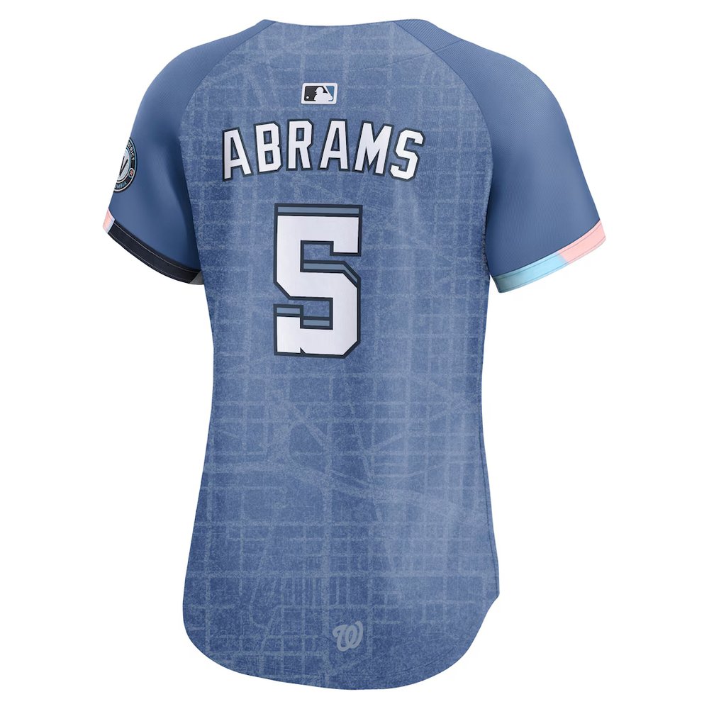 Women's Washington Nationals #5 CJ Abrams Nike Blue 2025 City Connect Limited Jersey