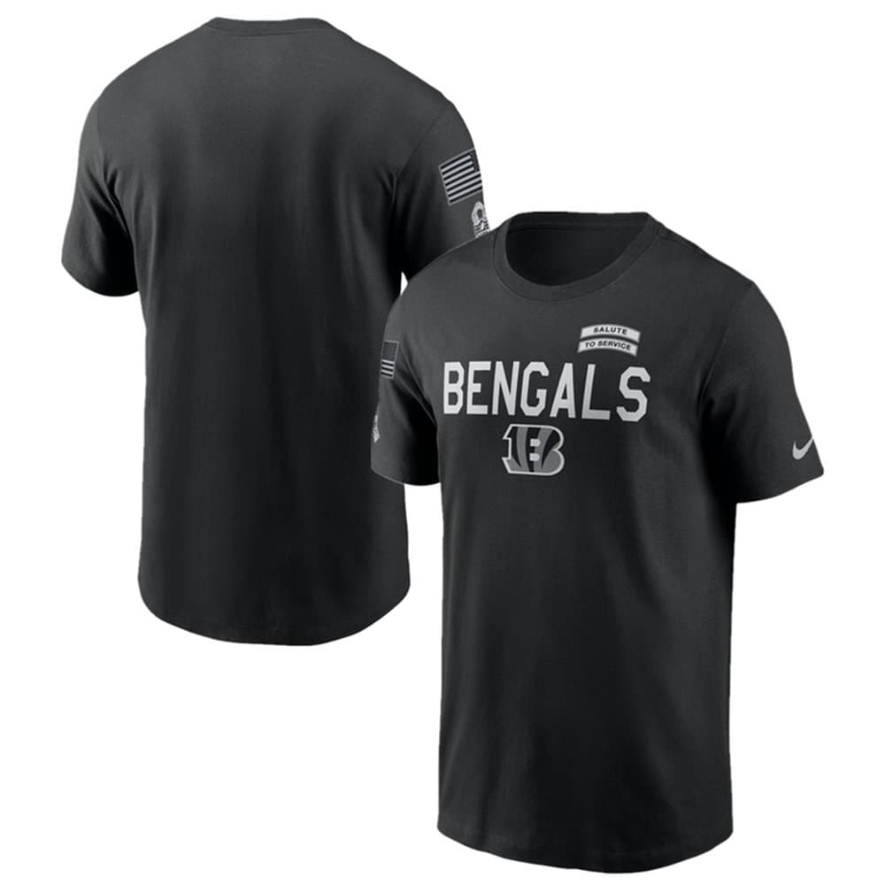 Men's Cincinnati Bengals Black 2026 Salute to Service Sideline Dri-FIT T-Shirt