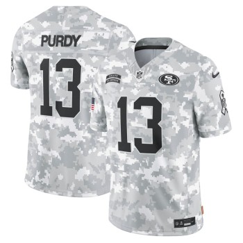 Men's San Francisco 49ers Brock Purdy Arctic Camo 2024 Salute to Service Limited Jersey Men's San Francisco 49ers Brock Purdy Arctic Camo 2024 Salute to Service Limited Jersey
