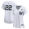 Women's New York Yankees #22 Juan Soto White 2024 World Series Home Limited Player Jersey