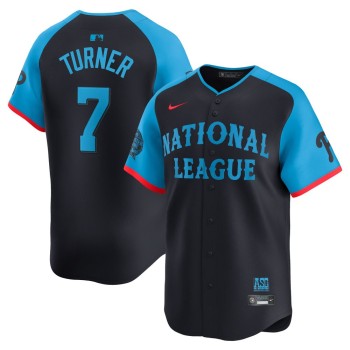 Men's National League Trea Turner Navy 2024 MLB All-Star Game Limited Player Jersey Men's National League Trea Turner Navy 2024 MLB All-Star Game Limited Player Jersey