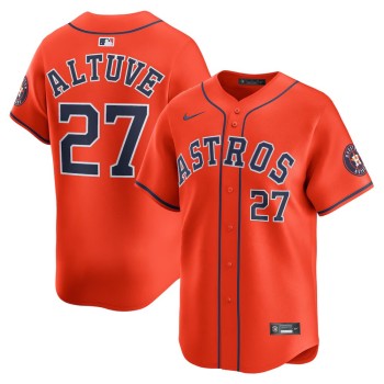 Men's Houston Astros #27 Jose Altuve Nike Orange Alternate Limited Player Jersey Men's Houston Astros #27 Jose Altuve Nike Orange Alternate Limited Player Jersey