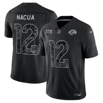 Men's Los Angeles Rams #12 Puka Nacua Nike Black 2026 Salute to Service Vapor F.U.S.E. Limited Jersey