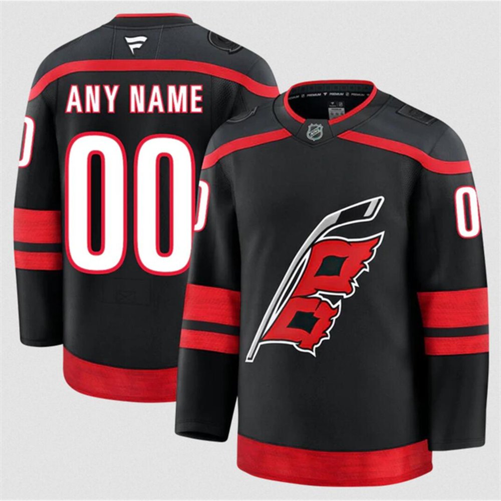 Youth Carolina Hurricanes Custom Black 2024-25 Home Stitched Hockey Jersey Youth Carolina Hurricanes Custom Black 2024-25 Home Stitched Hockey Jersey