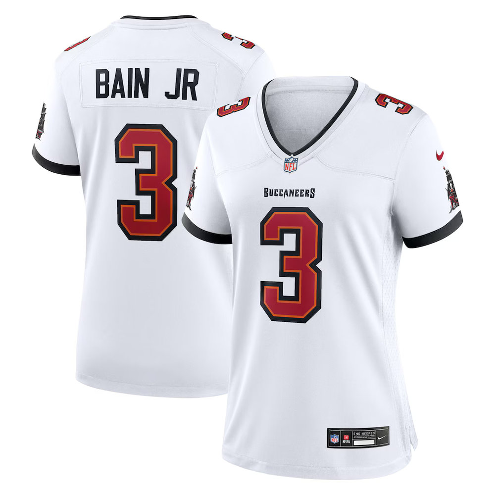 Women's Tampa Bay Buccaneers #3 Rueben Bain Jr. Nike White 2026 NFL Draft Game Jersey