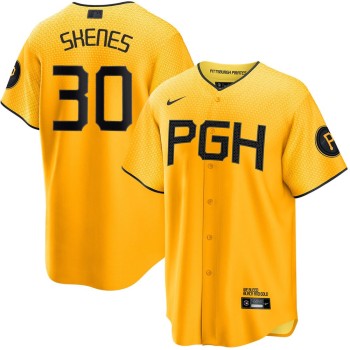 Men's Pittsburgh Pirates #30 Paul Skenes Gold City Connect Stitched Jersey Men's Pittsburgh Pirates #30 Paul Skenes Gold City Connect Stitched Jersey