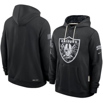 Men's Las Vegas Raiders Nike Black 2026 Salute to Service Sideline Dri-FIT Pullover Hoodie