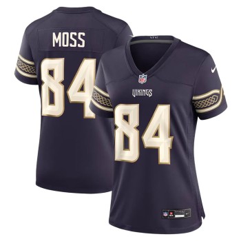Women's Minnesota Vikings #84 Randy Moss Purple 2026 Rivalries Collection Game Jersey