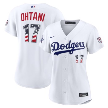 Women's Los Angeles Dodgers #17 Shohei Ohtani Nike White 2026 All-Star Edition Stars & Stripes Stadium Jersey