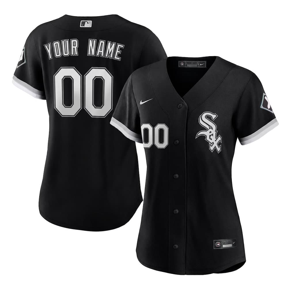 Women's Chicago White Sox Nike Black Alternate Limited Custom Jersey