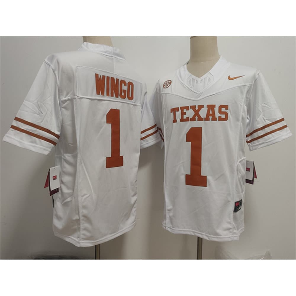 Men's Texas Longhorns #1 Ryan Wingo White 2026 Vapor F.U.S.E. Limited Jersey