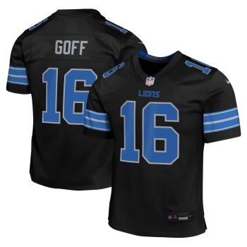 Youth Detroit Lions #16 Jared Goff Black Alternate Player Game Jersey Youth Detroit Lions #16 Jared Goff Black Alternate Player Game Jersey