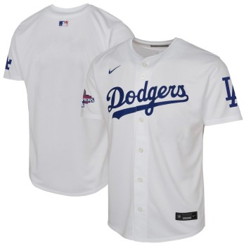 Youth Los Angeles Dodgers  White 2024 World Series Champions Home Limited Jersey