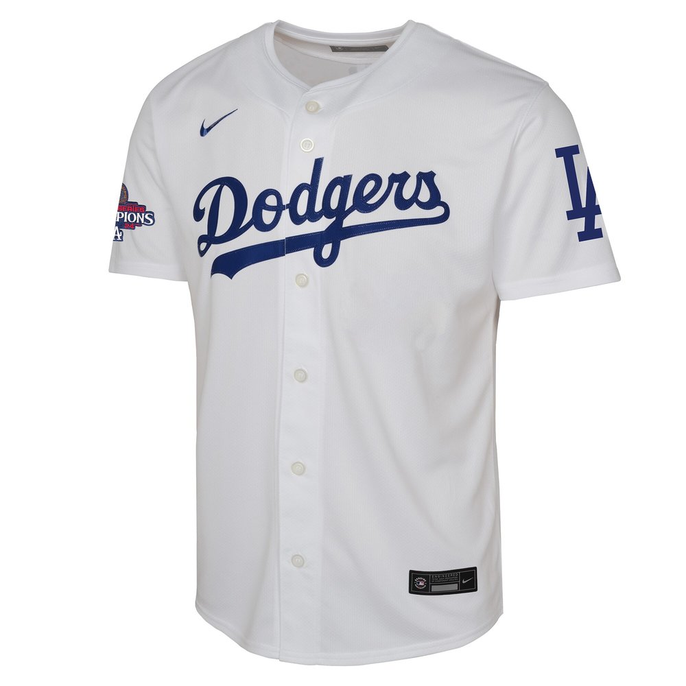 Youth Los Angeles Dodgers  White 2024 World Series Champions Home Limited Jersey