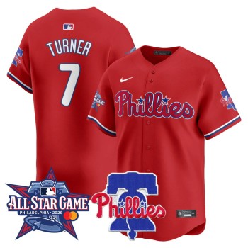 Men's Philadelphia Phillies #7 Trea Turner Red 2026 MLB All-Star Jersey Men's Philadelphia Phillies #7 Trea Turner Red 2026 MLB All-Star Jersey