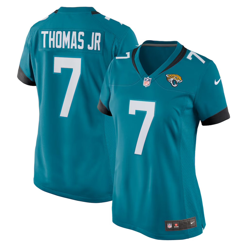 Women's Jacksonville Jaguars #7 Brian Thomas Jr. Nike Teal Game Jersey