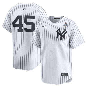 Men's New York Yankees #45 Gerrit Cole White 2024 World Series Limited Player Jersey Men's New York Yankees #45 Gerrit Cole White 2024 World Series Limited Player Jersey