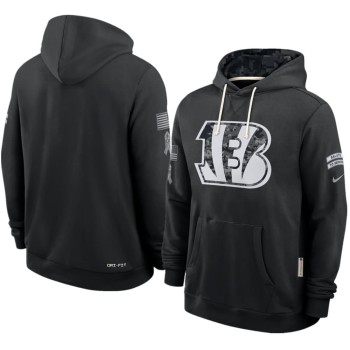 Men's Cincinnati Bengals Nike Black 2026 Salute to Service Sideline Dri-FIT Pullover Hoodie Men's Cincinnati Bengals Nike Black 2026 Salute to Service Sideline Dri-FIT Pullover Hoodie