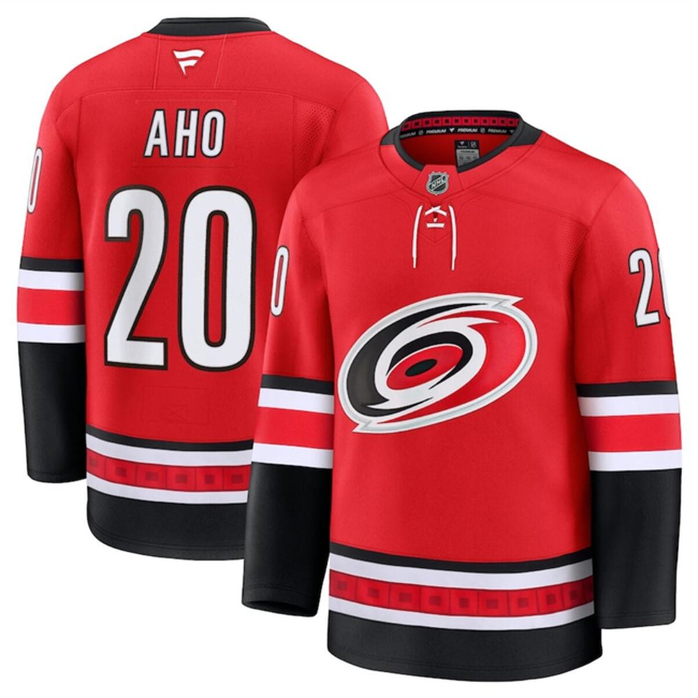 Youth Carolina Hurricanes #20 Sebastian Aho Red 2024-25 Alternate Stitched Hockey Jersey