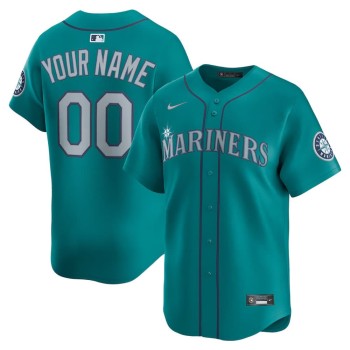 Men's Seattle Mariners Nike Teal Alternate Limited Custom Jersey Men's Seattle Mariners Nike Teal Alternate Limited Custom Jersey