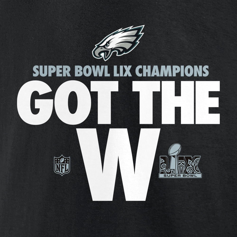 Men's Philadelphia Eagles Black Super Bowl LIX Champions Parade T-Shirt