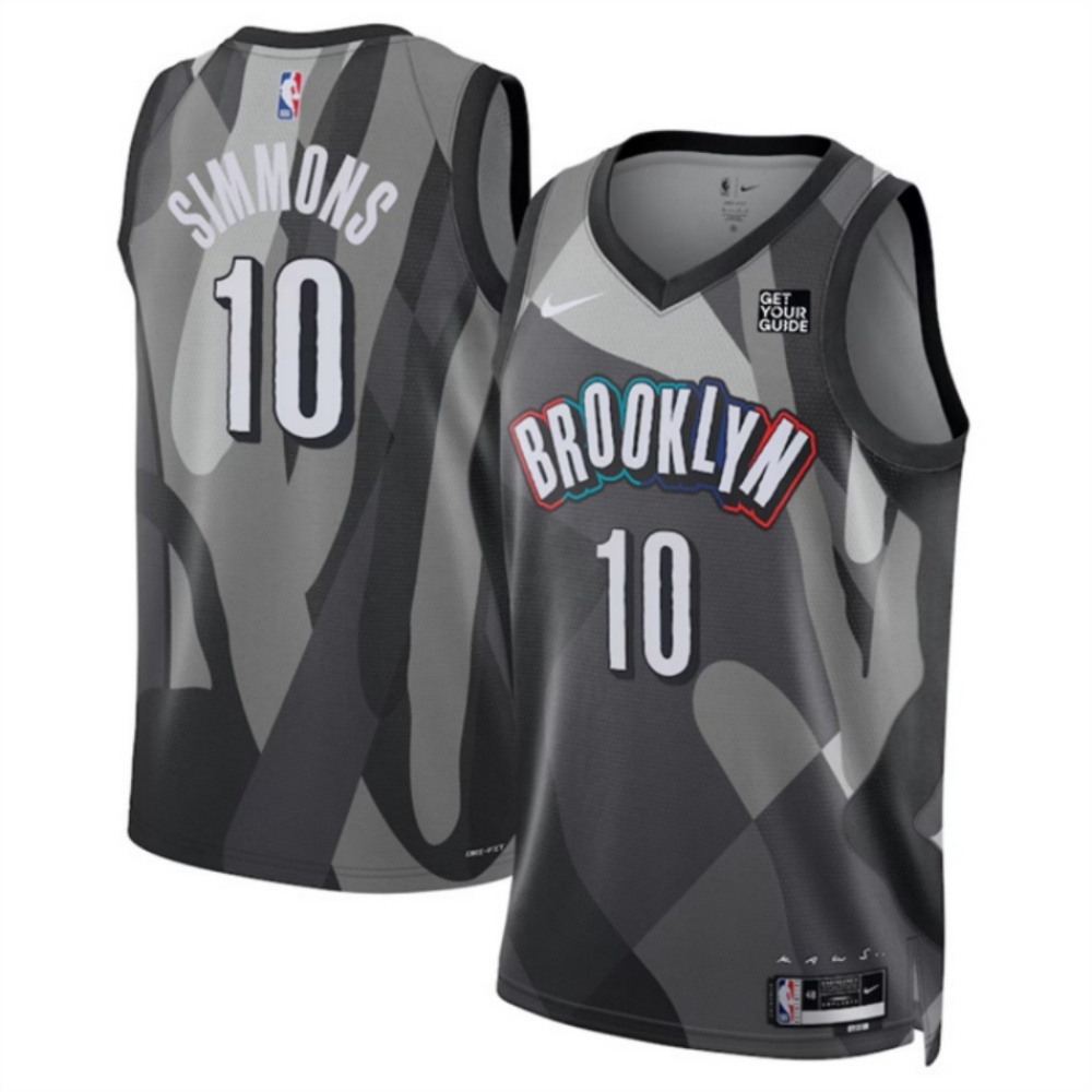 Men's Brooklyn Nets #10 Ben Simmons Black 2024/25 City Edition Stitched Basketball Jersey