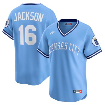 Men's Kansas City Royals #16 Bo Jackson Nike Light Blue Throwback Cooperstown Collection Limited Jersey Men's Kansas City Royals #16 Bo Jackson Nike Light Blue Throwback Cooperstown Collection Limited Jersey