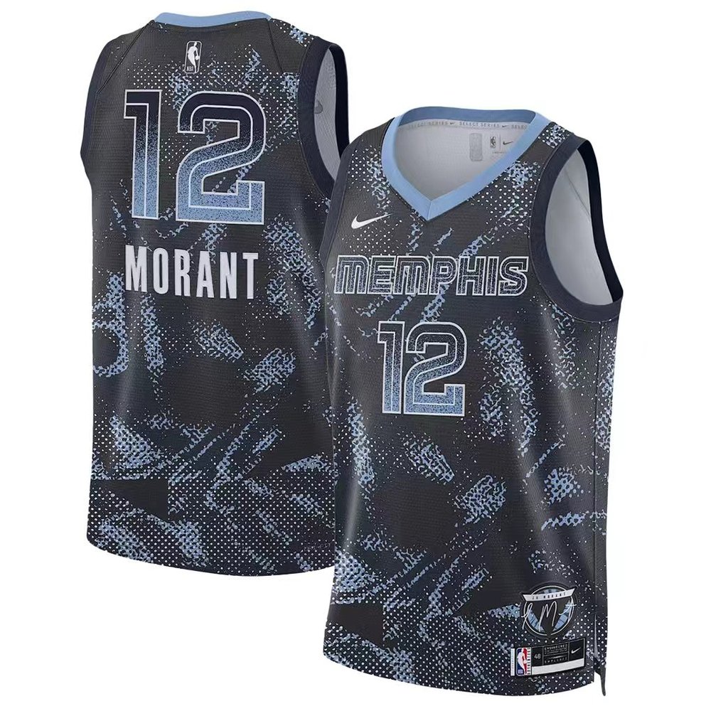Men's Memphis Grizzlies #12 Ja Morant Black 2025/26 Select Series Jersey Men's Memphis Grizzlies #12 Ja Morant Black 2025/26 Select Series Jersey