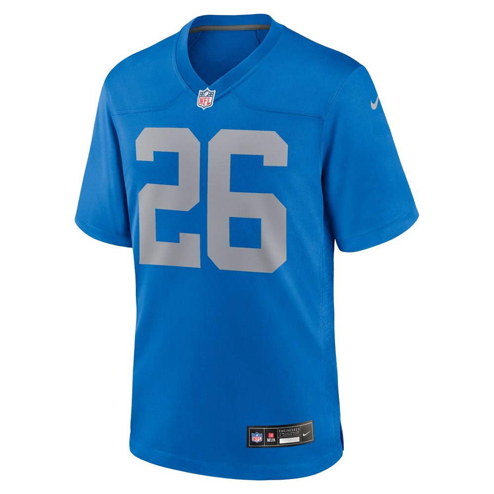 Men's Detroit Lions #26 Jahmyr Gibbs Blue Alternate Game Jersey