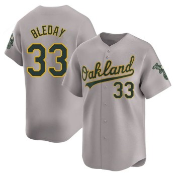 Men's Oakland Athletics #33 JJ Bleday Gray Home Replica Jersey