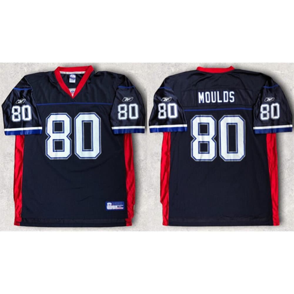 Men's Buffalo Bills #80 Eric Moulds Navy Stitched Football Jersey