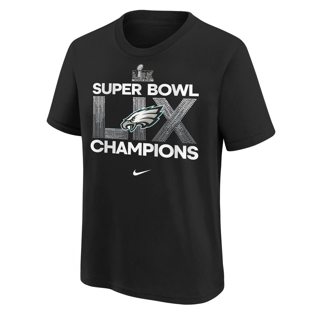 Youth Philadelphia Eagles  Black Super Bowl LIX Champions T-Shirt