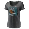 Women's Philadelphia Eagles  Graphite Super Bowl LIX Champions Own the Moment V-Neck T-Shirt