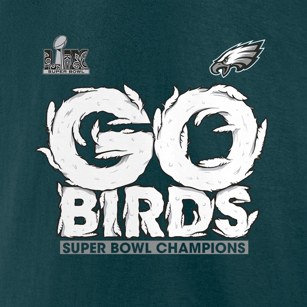 Women's Philadelphia Eagles  Midnight Green Super Bowl LIX Champions Local V-Neck T-Shirt